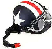 Mikinona Motorcycle Helmet Visor Open Face Style Comfortable Abs Helmet Safe for Adults Trendy Look