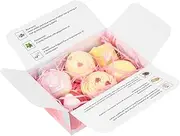 Healeved Relaxing Spa 6 Pack Natural Bath Balls Sea Salt Infused Cake Shape for Relaxation