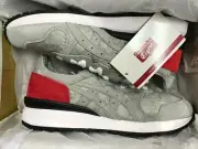 Asics Onitsuka Tiger Alliance THQ421-111 Grey/Red Men Size US 5.5 NEW ✅