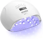 UV LED Nail Lamp, NAILGIRLS 150W Nail Dryer for Gel Nail Polish 4 Timer Setting with Automatic Sensor, UV Nail Light Curing Lamp for Home, Salon