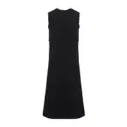 [Sportmax] Sportmax-Black Mirto Polyester Dress-Donna 42 IT
