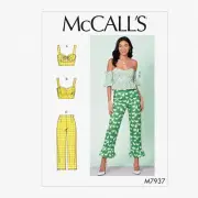 Curvy Chic Sewing Kit: Women's Patterned Pants, Crop Tank & Shoulder Top (Sizes
