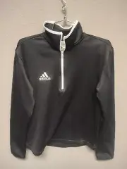 Adidas CLS 1/4 Zip Knit Womens Jacket Black Size Small IS1094