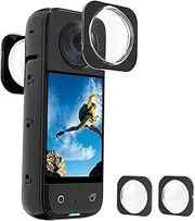 For Insta360 X3 Sticky Lens Guards Screen Tempered 9H Optical Glass Lens Protector Cap Cover for Insta 360 X3 Action Camera Waterproof Anti-scratch Accessories