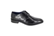 Roamers Mens Plain Leather Gibson Shoes (Black) - UTDF2471