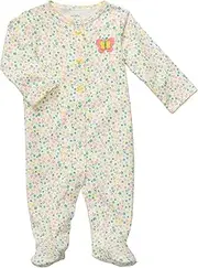 [Carter's] Carters Butterfly Floral Print Sleep & Play WHITE MULTI Newb