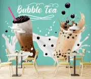 3D Cool Bubble Tea A6292 Business Wallpaper Wall Murals Self-adhesive Commerce