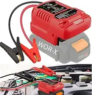 Car Jump Starter Power Bank Adapter for Worx 20 V Battery, 12 V Portable Booster, Car Safe Starter (Battery Not Included)