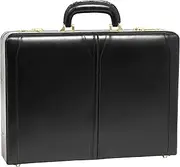 McKlein 80455 USA V Series Lawson Leather 3.5" Attaché Briefcase, Black