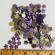 200 Acrylic Flatback Flower Rhinestone Gem Lavender Scrapbooking Crafts