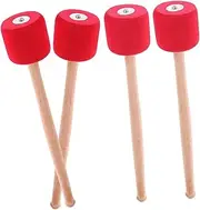 HAMPPLIES 2Pairs Professional Drum Mallets Comfortable Non Slip Handle for Bass Drum Percussion Instruments present for Music Lovers Easy to Hold Use