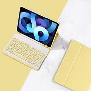 Keyboard Case for IPad 11th Generation (A16) 11 Inch 2025,with Pen Slot, Smart Bluetooth Removable Keyboard Case, Supports Multi-Viewing Angle Bracket (Yellow)