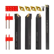 Lathe Turning Tool Set 4 Pcs Holder Boring Bar 12mm Shank+10 Pcs Carbide Insert