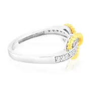 Luminesce Lab Grown 1/6 Carat Diamond Infinity Ring in 9ct Yellow Gold & Sterling Silver, M