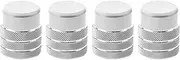 JIUYIN 4pcs Air Vent Switch Knob Ring Cover,Fit For Civic, 2022 2023 Silver Center Console AC Outlet Button Frame Overlay Trim Sticker Dashboard Knob Ring
