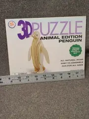 3D Wooden Puzzle Assembly DIY Education Childs Toy Animal Penguin