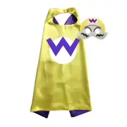 Kids Super Mario Costume Wario Cape and Mask Set