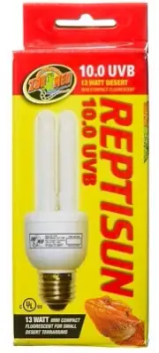 Zoo Med ReptiSun 10.0 Mini Compact Fluorescent UVA, UVB Full Spectrum Light Bulb