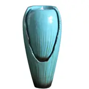 BROKEN JAR WATER FOUNTAIN WITH LED LIGHT Blue-Green BPF82G