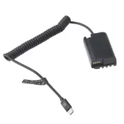 Black USB-C to DMW-BLK22/DCC17 Dummy Battery Power Cable For Panasonic GH3