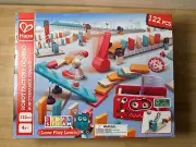 HAPE ROBOT FACTORY KIDS 122 PIECE WOODEN DOMINO TRACK GAME SET - STEAM LEARNING