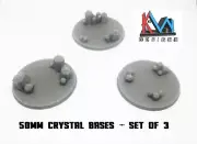 3D Printed - 50mm Scenic Crystal Cluster Bases Set of (3)