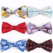 [Gemay G.M] Adjustable Pre-tied bow ties for Men Boys 6 PACKS Bowtie Set Wedding Gifts