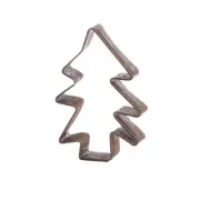 Lot of 12 Rusty Tin Decorative 3-3/4" Tree Cookie Cutters