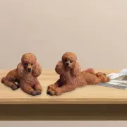 Creative Poodle Dog Statue Animal Figurine Collectable for Office Decoration