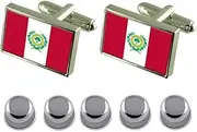 [Select Gifts] Shirt Dress Studs Raleigh City USA Flag Cufflinks