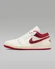 New Nike Women's Air Jordan 1 Low SE Shoes - Sail/ Team Red (HJ9338-106)