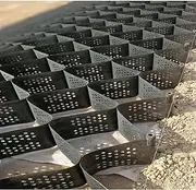 Ground Grid Soil Stabilizer, 2" Thick Gravel Grid for Mud Prevention, Folding Scalable Driveway Stabilization Grids for Landscaping Parking Lots Yard(6x9m/19.7x29.5ft)