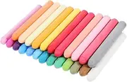 HOMSFOU 48Pcs Water Soluble Chalk Comfortable Grip Dust Drawing Chalks with Holders for Classroom Outdoor Use for Beginners Artists Easy to Clean