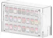 Geekria Clear Acrylic Dust Cover Compatible with Nintendo Switch, OLED Charging Dock, Anti Scratch Protective Display Box with 24 Game Card Storage Slot (Clear)