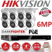 HIKVISION NEW M SERIES NVR ACUSENSE/DARKFIGHTER 6mp 4,6,8,10,12,14,16 CAMERA KIT