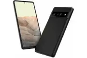 For Pixel 6 Pro For Google Case Silicone Matte Shcokproof Soft Cover Screen Protector-Black-Case Only