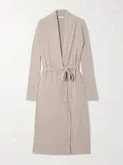 [Skin] Skin - Ribbed Stretch-jersey Robe - Gray - 1 1 Gray
