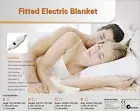 Extra-Soft Queen Size Washable Fitted Electric Blanket With Controllers