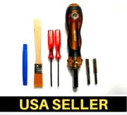 Retro Video Game System console Repair Bits Tool Set 1/4in Screwdriver 3.8 4.5mm