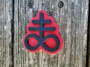 Brimstone Alchemy Symbol Magnet - Leviathan Cross Inspired by Binding of Isaac
