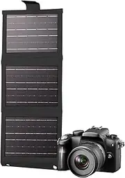 Solar Panel Charger, Foldable Cellphone Solar Chargers, USB Output with High-Efficiency Panels, Compact Waterproof Design, 1-Pack Black, for Outdoor Camping Tablets Smartwatches