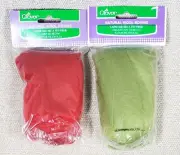Clover 100% WOOL ROVING Needle FELTING 2 NEW .7 oz Pkg. Red, Moss Green