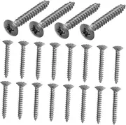 NULYLU 20pcs Electric Guitar Pickguard Screws Heavy Duty Mounting Screws for Bass and Electric Guitar Scratch Plate Installation Durable Silver Replacement Parts