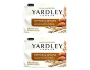 Yardley London Bath Bar Oatmeal & Almond 4oz, 2 Count - Pack of 2