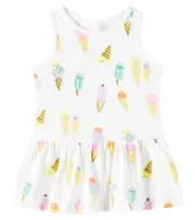[Stella McCartney Kids] Stella McCartney Kids Baby printed cotton jersey dress M 3 beige