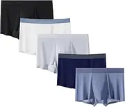 [Zylphorix] Pack of 5 Men's Boxer Briefs, Lightweight and Moisture Wicking Undergarments for Active Use