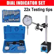 Metric Dial Indicator Gauge 0-10mm 60KG 22 Indicator Magnetic Base Point Set AU