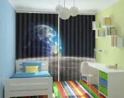 Cold Moon template 3D Curtains Blockout Photo Printing Curtains Drape Fabric