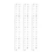 3pcs Public Examination Percentage Ruler 20cm Data Analysis Examination Rulers