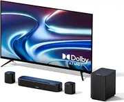 5.1ch Sound Bar with Dolby Atmos, Surround Sound System for TV, Sound Bar for Smart TV and Home Theater, App Control, TV Soundbar with Subwoofer, 2 Surround Speakers, HDMI eARC, Aura A50 Pro